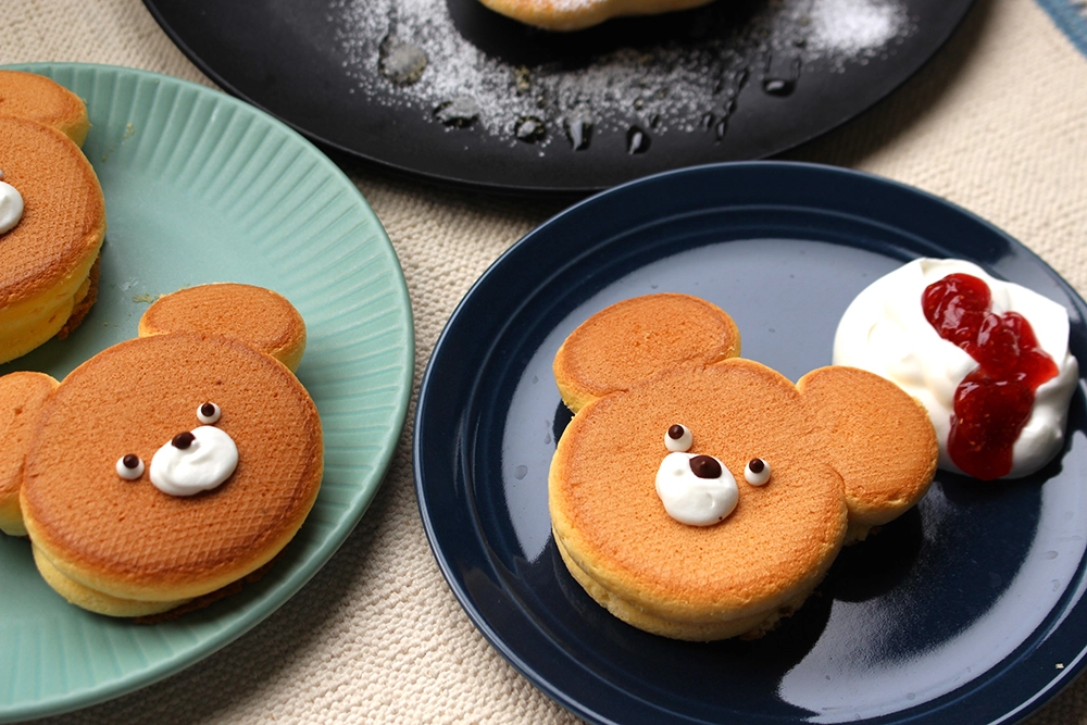クマのふわふわパンケーキの画像