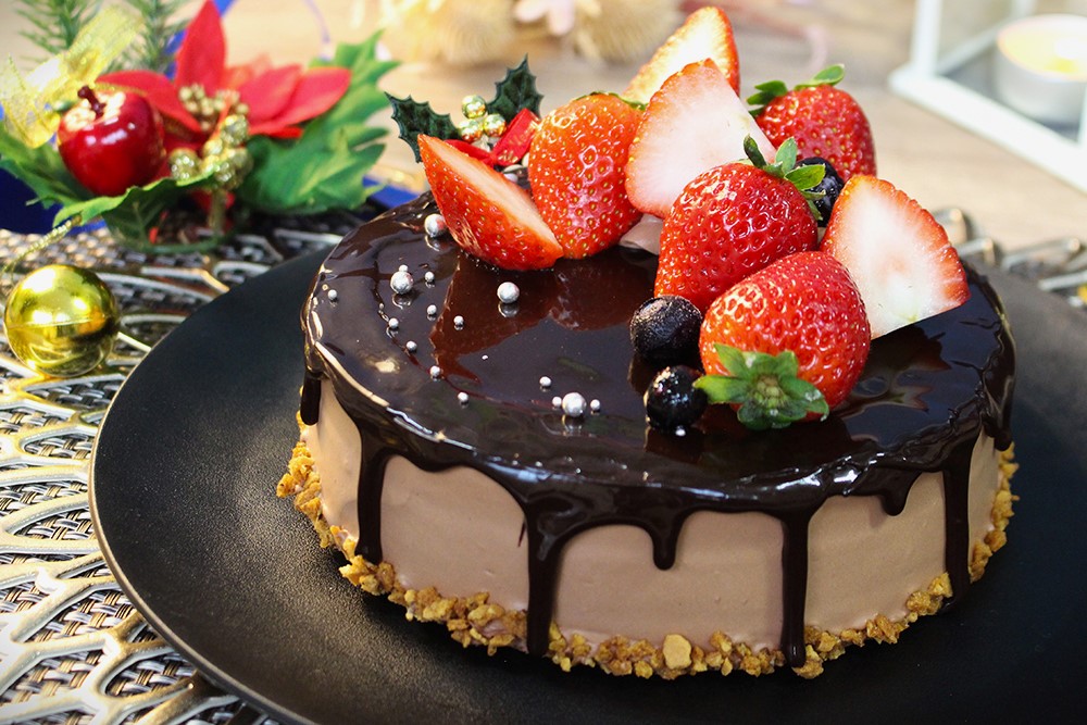 【動画】ちょっと大人のクリスマスチョコケーキの画像