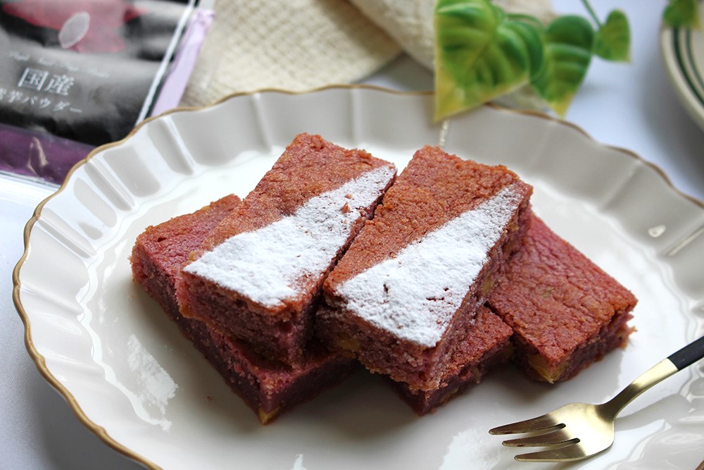 紫芋のブラウニーの画像