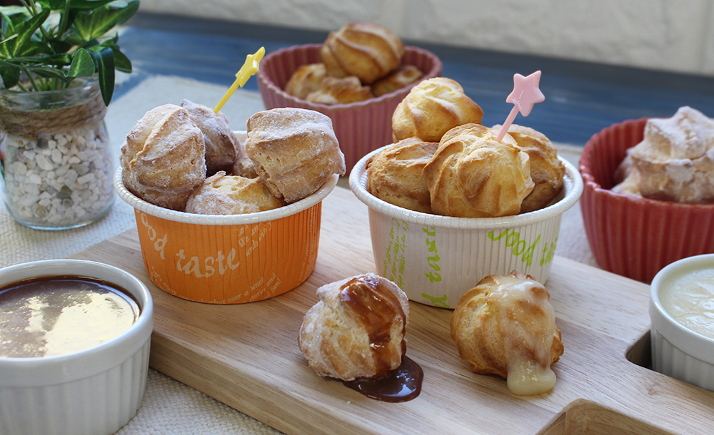 【動画】油で揚げない一口チュロス(ソース２種類)の画像