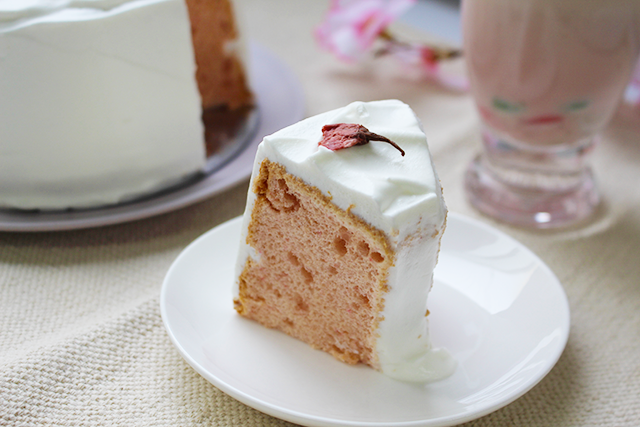 【スタバ再現】桜のシフォンケーキの画像