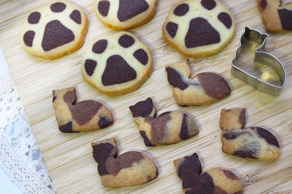猫と肉球のクッキーの画像