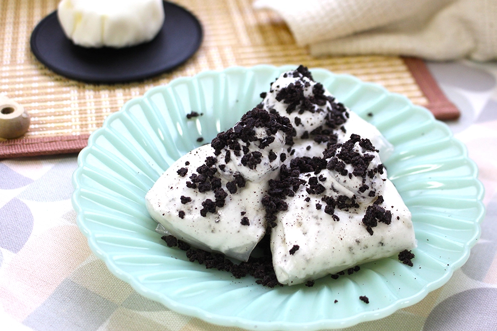 ライスペーパーでクッキークリーム大福の画像