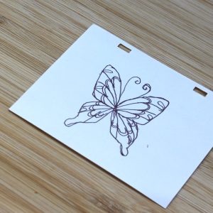 チョコペン蝶々手順