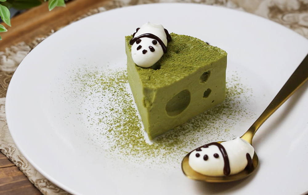 いたずらパンダの抹茶レアチーズケーキの画像