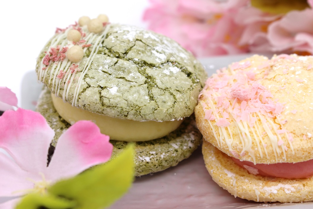 桜の葉のブッセの画像