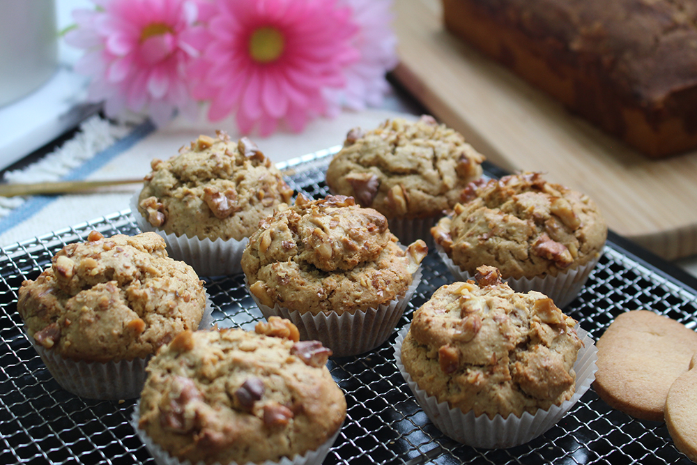 オートミールパウダーのマフィンの画像