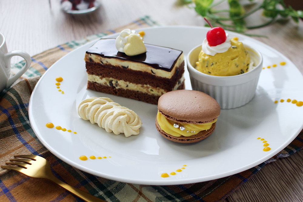 パンプキンのスイーツプレートの画像