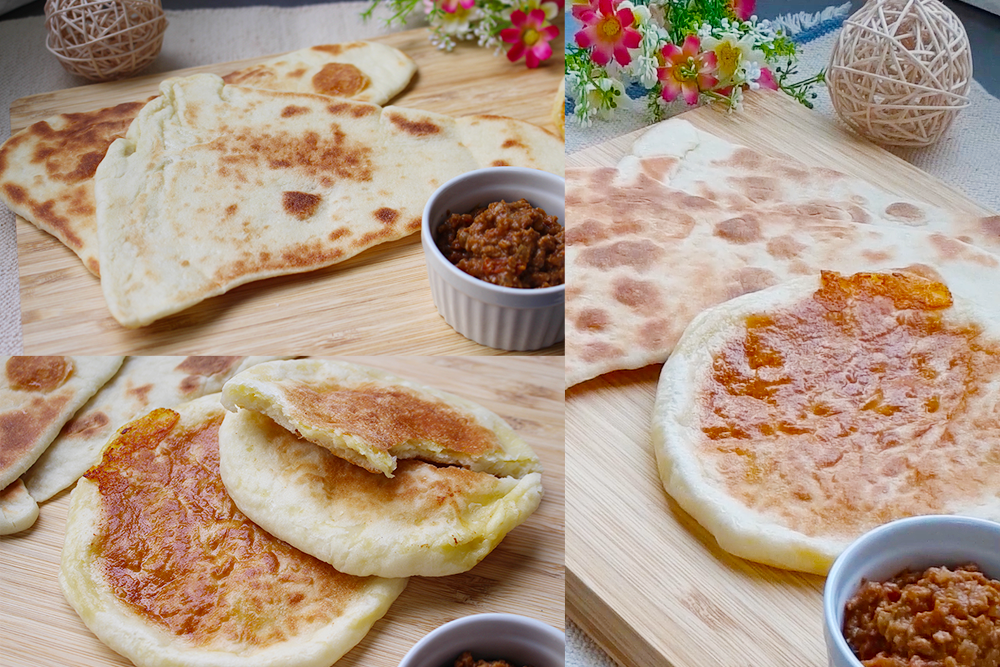 フライパンで作る簡単ナン(プレーン＆チーズ)【動画付】の画像