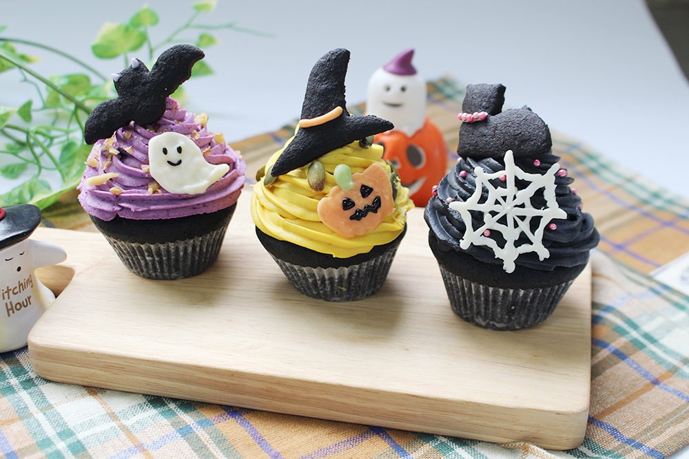 ハロウィンのマフィン３種の画像