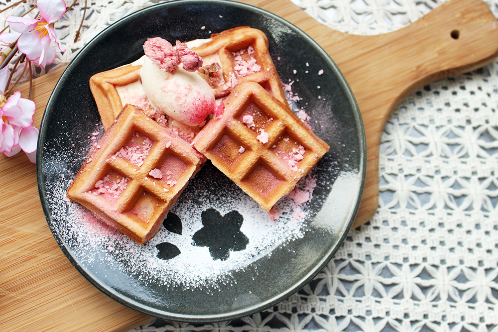 桜のワッフルの画像