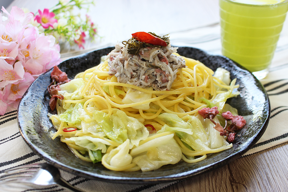 桜の釜揚げしらすパスタの画像